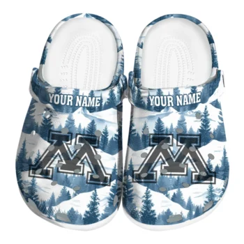 personalized minnesota golden gophers snowy mountains clogs best selling