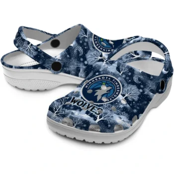 personalized minnesota timberwolves snowy hills clogs high quality