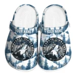 personalized minnesota timberwolves snowy mountains clogs best selling