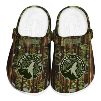 personalized minnesota timberwolves woods forest designs clogs best selling