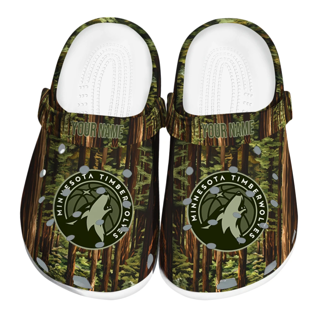 personalized minnesota timberwolves woods forest designs clogs best selling personalized minnesota timberwolves woods forest designs clogs best selling