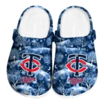 personalized minnesota twins snowy hills clogs best selling