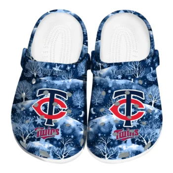 personalized minnesota twins snowy hills clogs best selling
