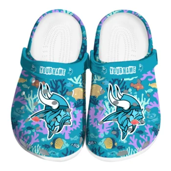personalized minnesota vikings tropical fish ocean clogs best selling