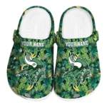 personalized minnesota vikings tropical leaves clogs best selling