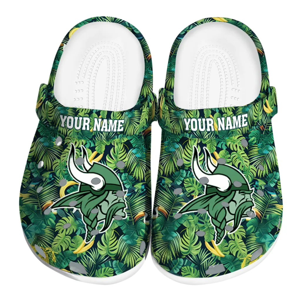 personalized minnesota vikings tropical leaves clogs best selling personalized minnesota vikings tropical leaves clogs best selling