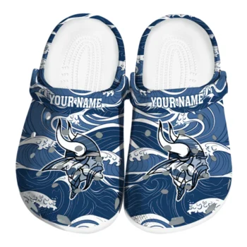 personalized minnesota vikings wave flow clogs best selling