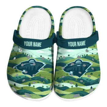 personalized minnesota wild hills illustration clogs best selling