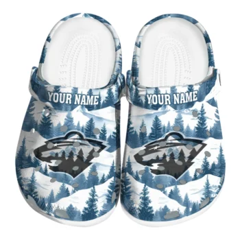 personalized minnesota wild snowy mountains clogs best selling