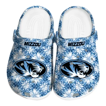 personalized missouri tigers snowflake mosaic clogs best selling