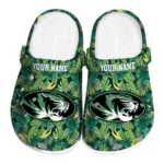 personalized missouri tigers tropical leaves clogs best selling