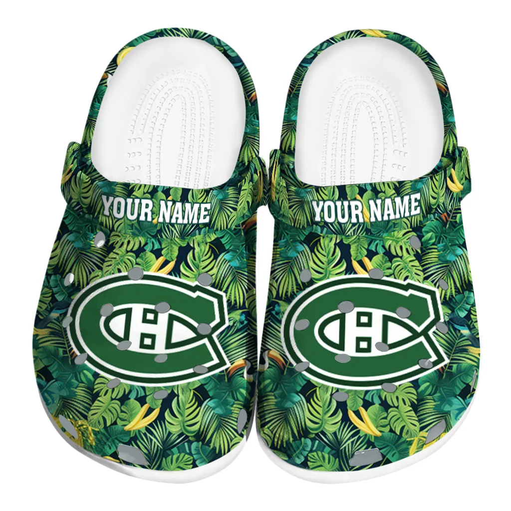personalized montreal canadiens tropical leaves clogs best selling personalized montreal canadiens tropical leaves clogs best selling