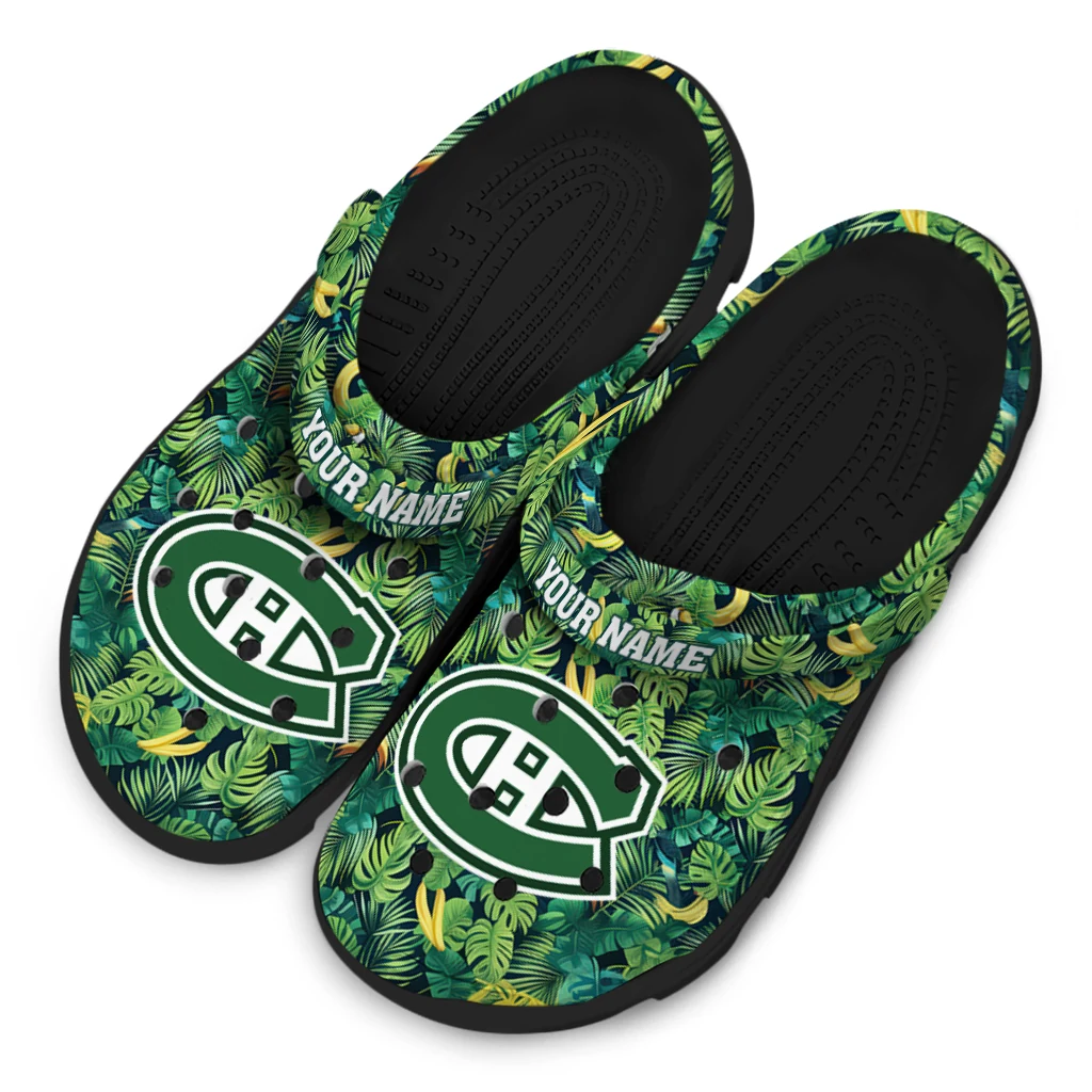 personalized montreal canadiens tropical leaves clogs latest model personalized montreal canadiens tropical leaves clogs latest model
