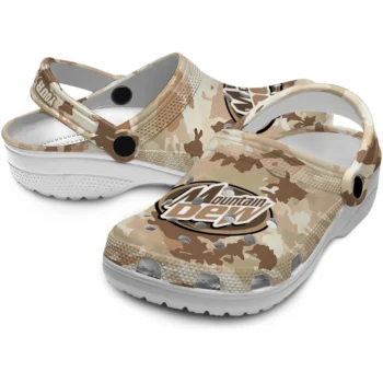 personalized mountain dew beige camou beige brown clogs high quality hey clogs