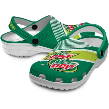 personalized mountain dew strikes green yellow clogs high quality hey clogs