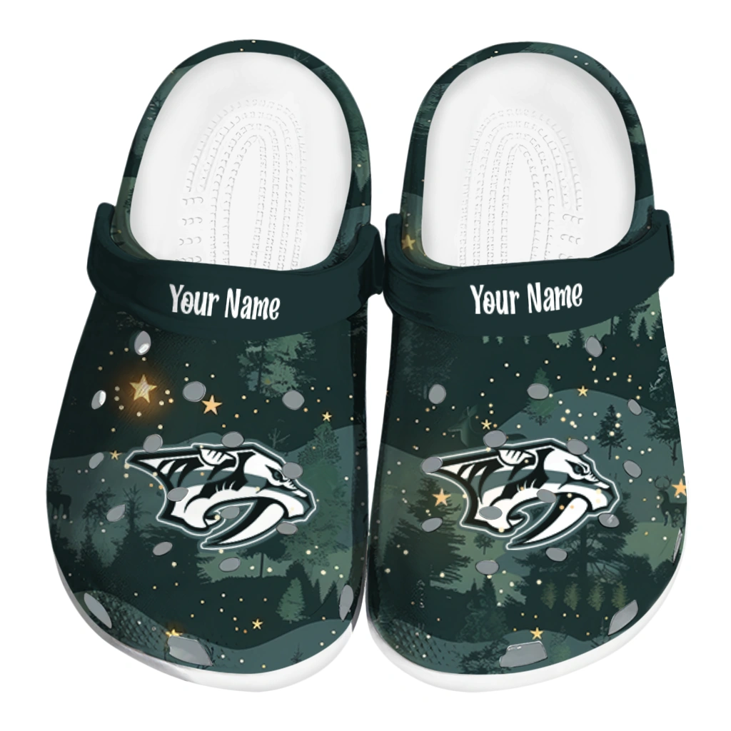 personalized nashville predators deer nightscape clogs best selling personalized nashville predators deer nightscape clogs best selling
