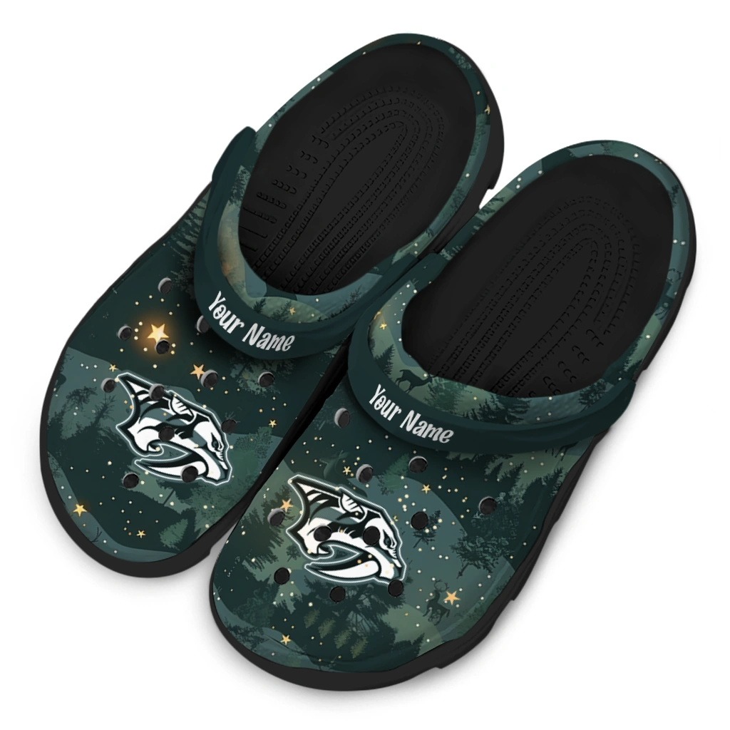personalized nashville predators deer nightscape clogs latest model personalized nashville predators deer nightscape clogs latest model