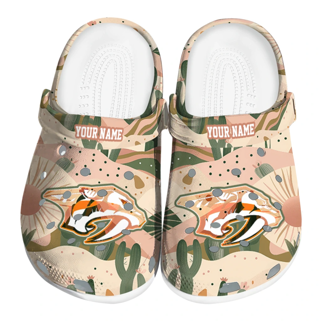 personalized nashville predators desert cactus pattern clogs best selling personalized nashville predators desert cactus pattern clogs best selling