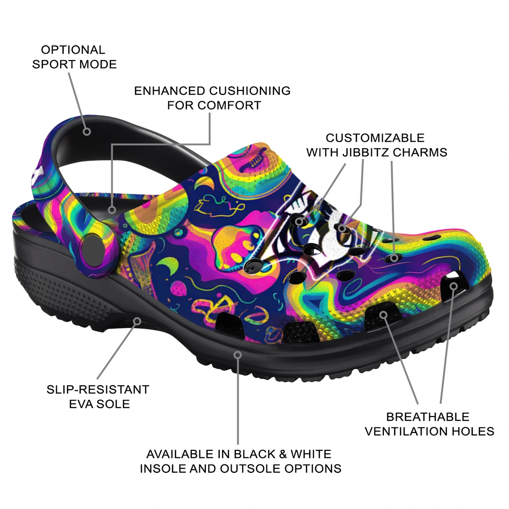 personalized nashville predators swirling mushrooms clogs new arrival personalized nashville predators swirling mushrooms clogs new arrival