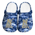 personalized navy midshipmen snowy hills clogs best selling