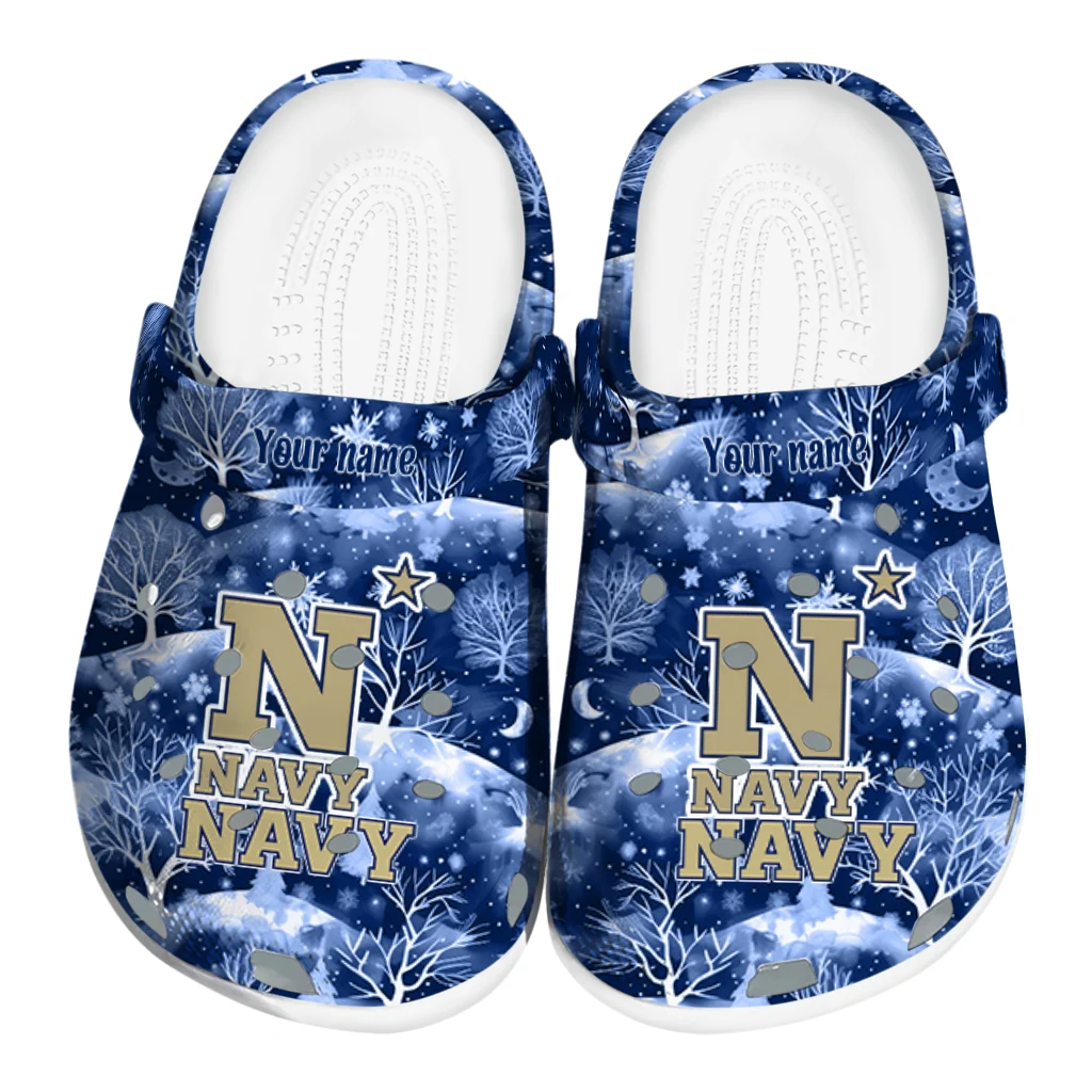 personalized navy midshipmen snowy hills clogs best selling personalized navy midshipmen snowy hills clogs best selling
