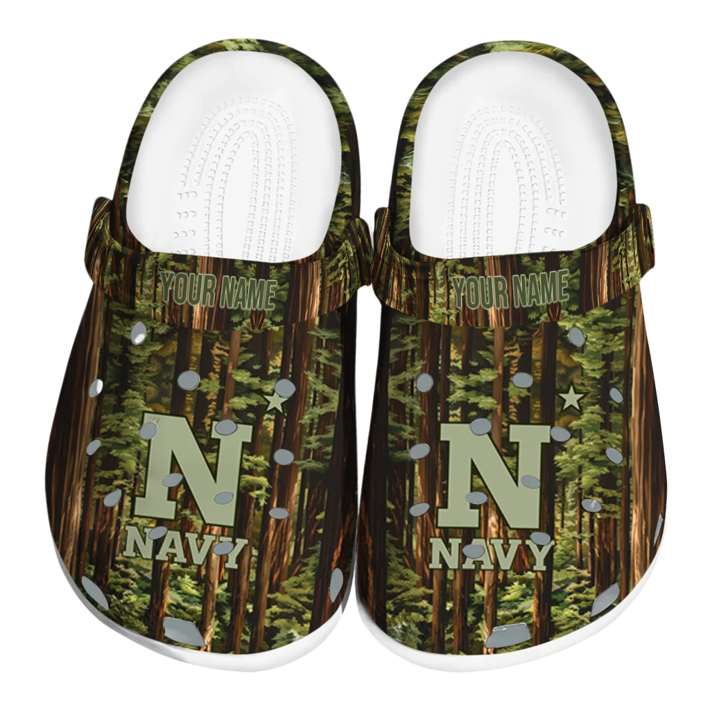 personalized navy midshipmen woods forest designs clogs best selling personalized navy midshipmen woods forest designs clogs best selling