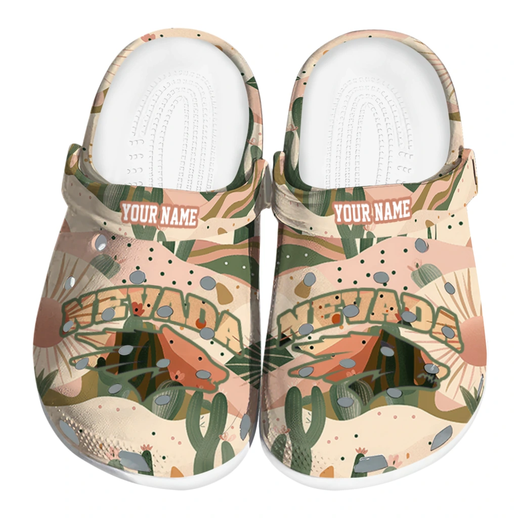 personalized nevada wolf pack desert cactus pattern clogs best selling personalized nevada wolf pack desert cactus pattern clogs best selling