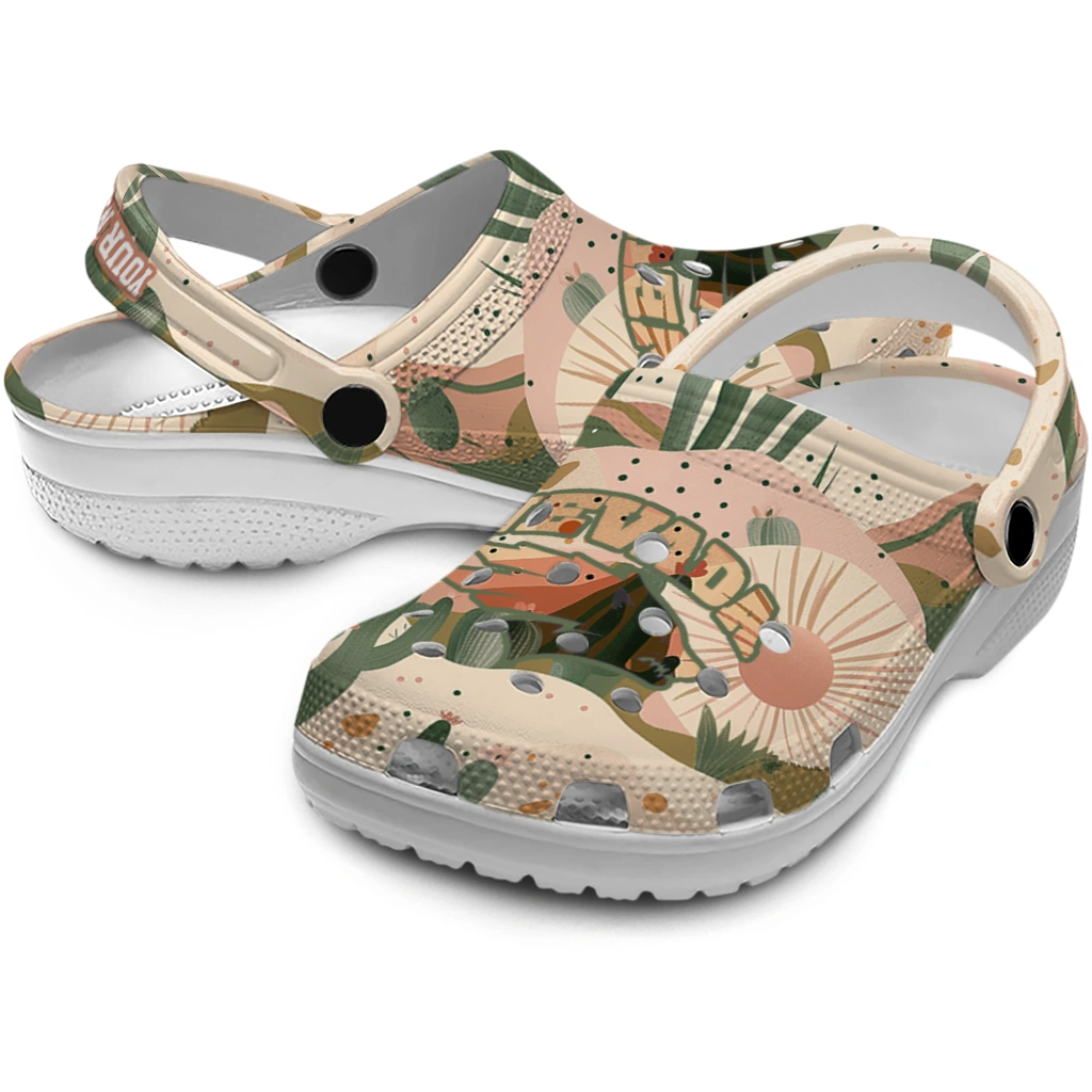 personalized nevada wolf pack desert cactus pattern clogs high quality personalized nevada wolf pack desert cactus pattern clogs high quality