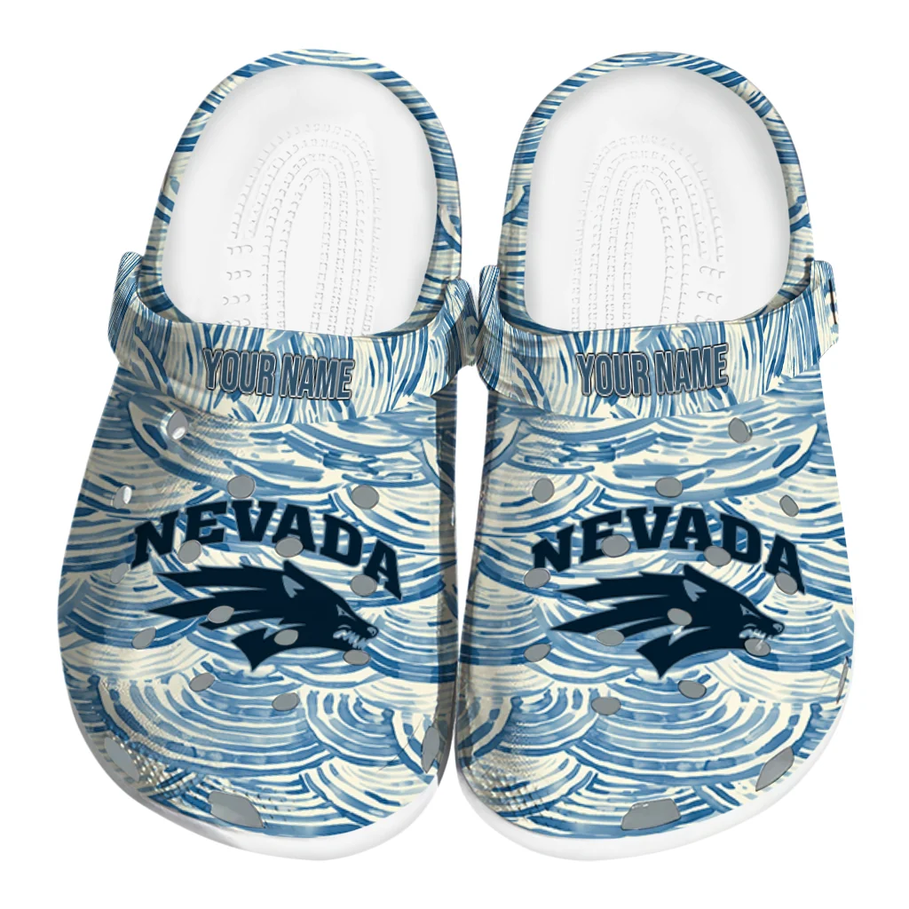 personalized nevada wolf pack sea swirls clogs best selling personalized nevada wolf pack sea swirls clogs best selling