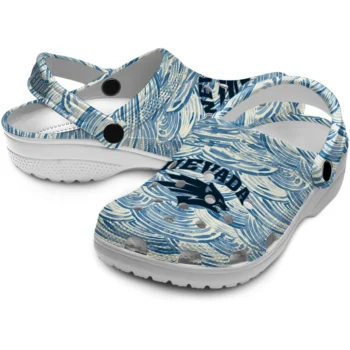 personalized nevada wolf pack sea swirls clogs high quality