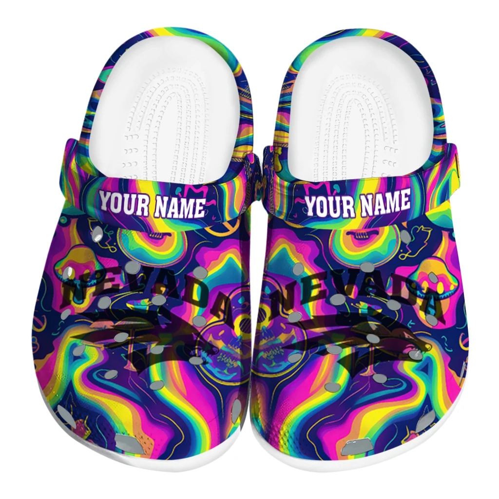 personalized nevada wolf pack swirling mushrooms clogs best selling personalized nevada wolf pack swirling mushrooms clogs best selling