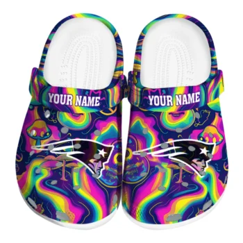 personalized new england patriots swirling mushrooms clogs best selling