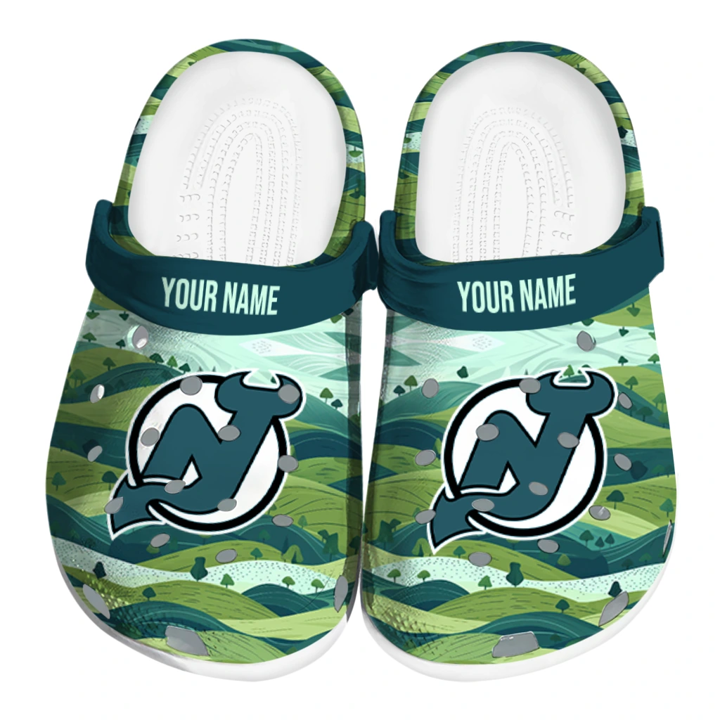 personalized new jersey devils hills illustration clogs best selling personalized new jersey devils hills illustration clogs best selling