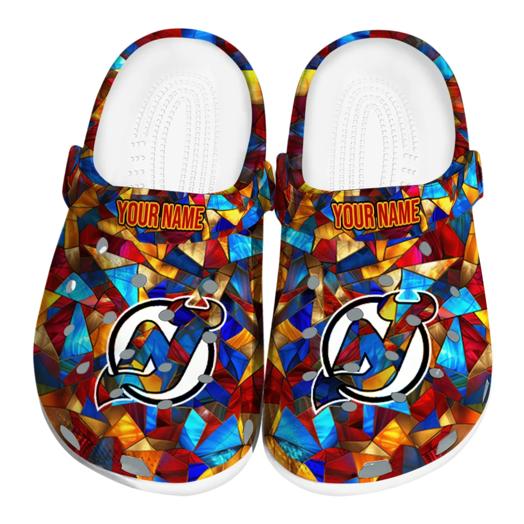 personalized new jersey devils prism pieces clogs best selling personalized new jersey devils prism pieces clogs best selling