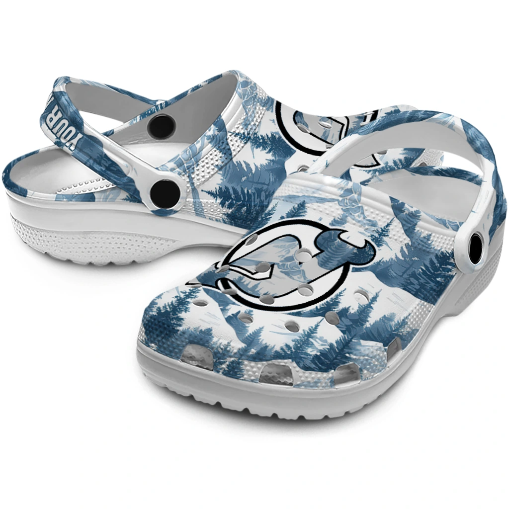 personalized new jersey devils snowy mountains clogs high quality personalized new jersey devils snowy mountains clogs high quality