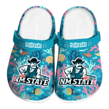 personalized new mexico state aggies tropical fish ocean clogs best selling
