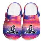 personalized new mexico state aggies wavy stripes clogs best selling