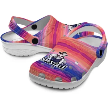 personalized new mexico state aggies wavy stripes clogs high quality