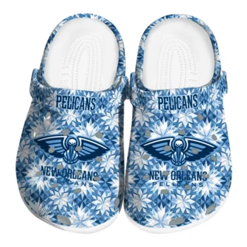 personalized new orleans pelicans snowflake mosaic clogs best selling