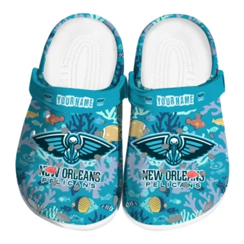 personalized new orleans pelicans tropical fish ocean clogs best selling