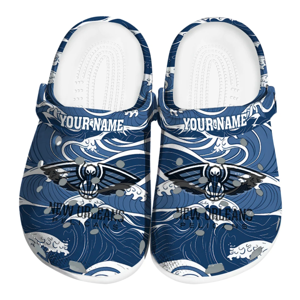 personalized new orleans pelicans wave flow clogs best selling personalized new orleans pelicans wave flow clogs best selling