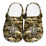 personalized new orleans saints snowy hills clogs best selling