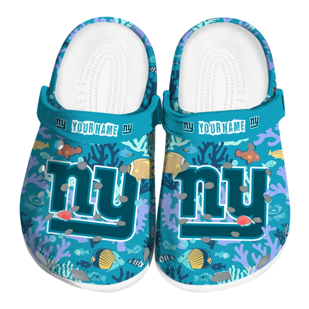 personalized new york giants tropical fish ocean clogs best selling personalized new york giants tropical fish ocean clogs best selling