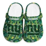 personalized new york giants tropical leaves clogs best selling