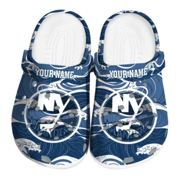 personalized new york islanders wave flow clogs best selling