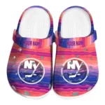 personalized new york islanders wavy stripes clogs best selling