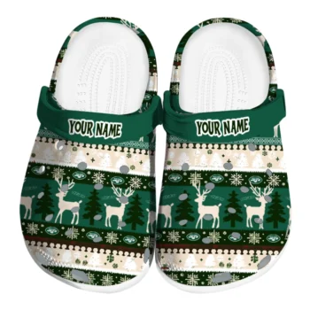 personalized new york jets christmas motif clogs best selling