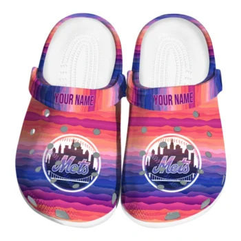 personalized new york mets wavy stripes clogs best selling