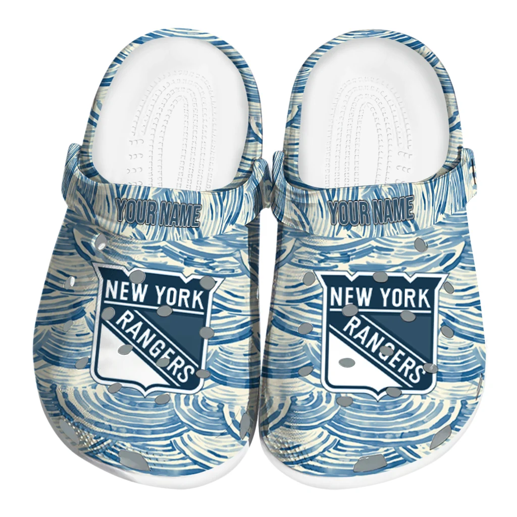 personalized new york rangers sea swirls clogs best selling personalized new york rangers sea swirls clogs best selling