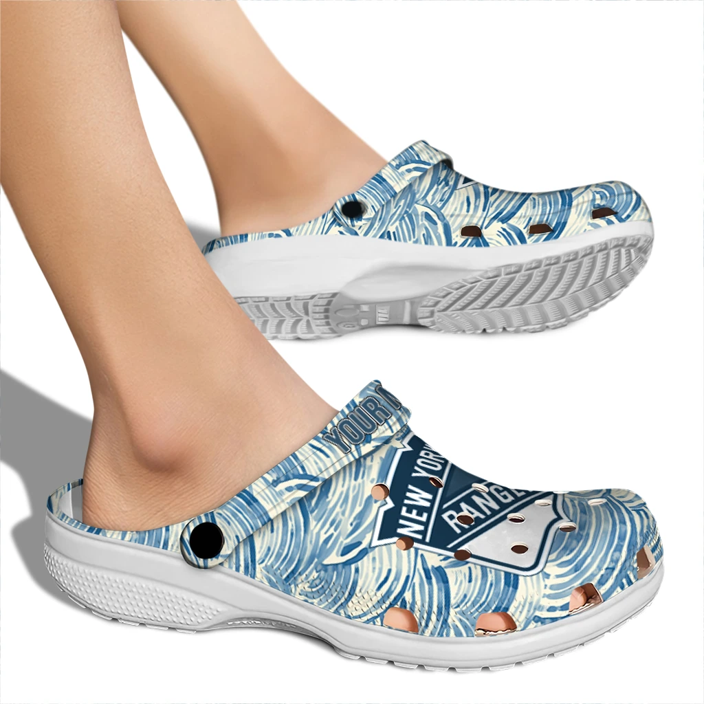 personalized new york rangers sea swirls clogs fashion forward personalized new york rangers sea swirls clogs fashion forward